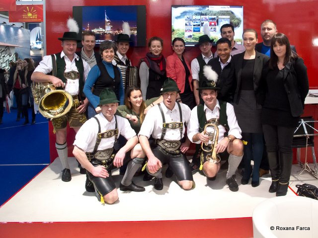 The bloggers at the Germany stand at IFT Belgrade (image courtesy of Roxana Elena Farca).