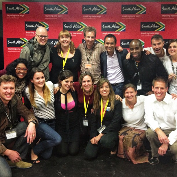 The #MeetSouthAfrica bloggers pose with South Africa Tourism at the bloggers conference in Durban.