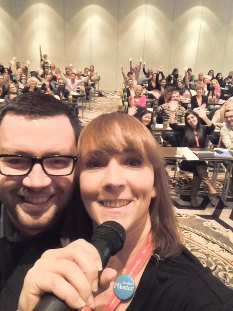 The STS Leipzig super selfie, with Angelika Schwaff and Nick Westergaard (image courtesy of Angelika Schwaff). 