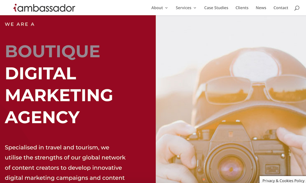 iambassador travel content creation agency